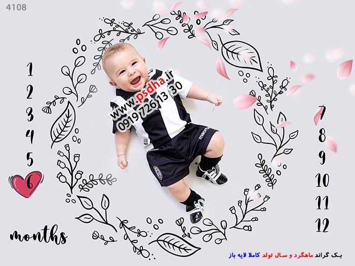 دانلود بکدراپ ماهگرد کودک نوزاد