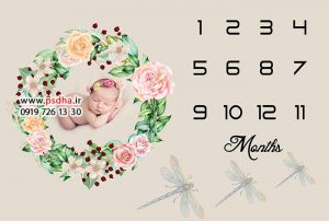 بک دراپ ماهگرد نوزادی