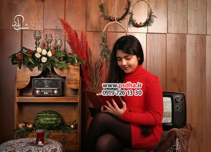 بک گراند آتلیه یلدا برای عکس شب چله