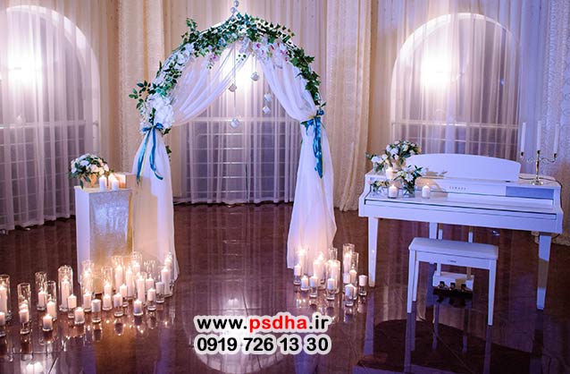 بکگراند دکور واقعی برای عکس عروس داماد