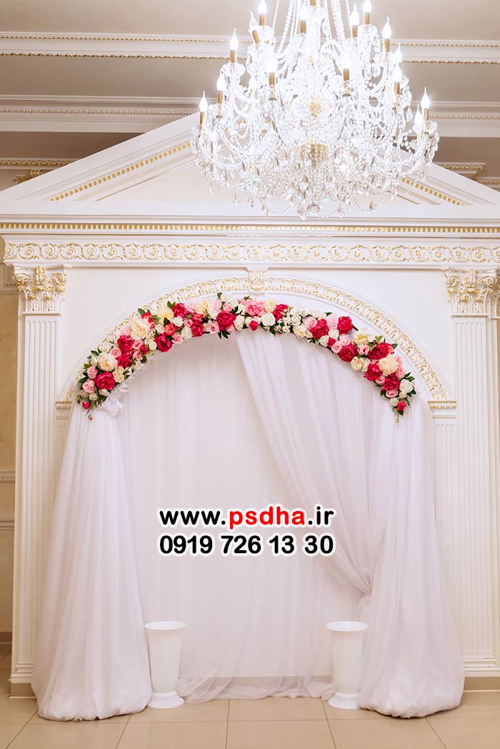 بکگراند دکور واقعی برای عکس عروس داماد