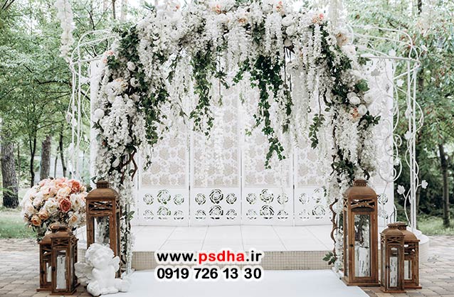 بکگراند دکور واقعی برای عکس عروس داماد