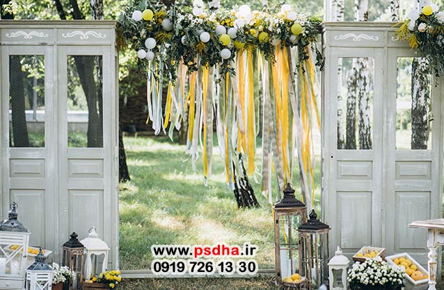 بکگراند دکور واقعی برای عکس عروس داماد