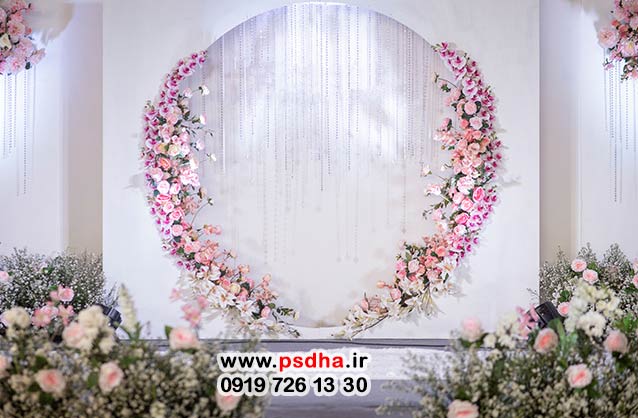 بکگراند دکور واقعی برای عکس عروس داماد