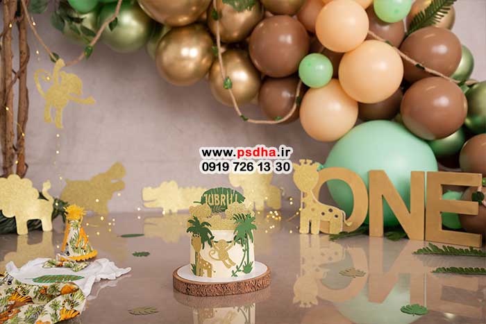 بک دراپ بادکنک آرایی جهت طراحی عکس تولد