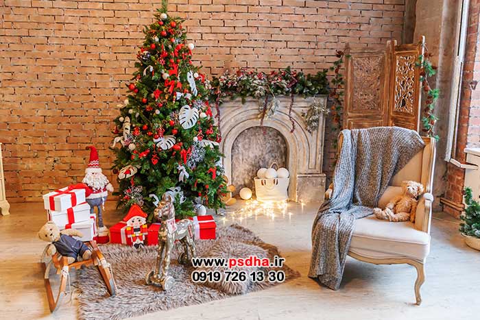 بکگراند دکور کریسمس