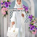 فون جشن تکلیف ، عبادت با دکور طاق گل بنفش کد 4339