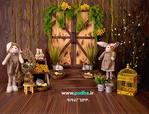 بک گراند بهار و نوروز با دکورهای شاد 