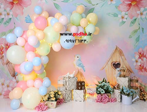 بک گراند بهار و نوروز با دکورهای شاد 