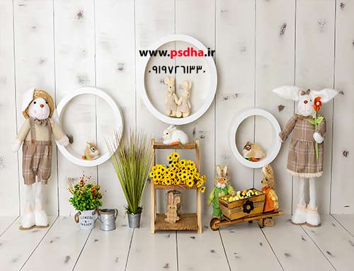 بک گراند بهار و نوروز با دکورهای شاد 