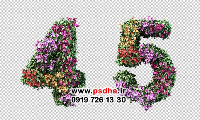 دکور استند اعداد گل آرایی لایه باز
