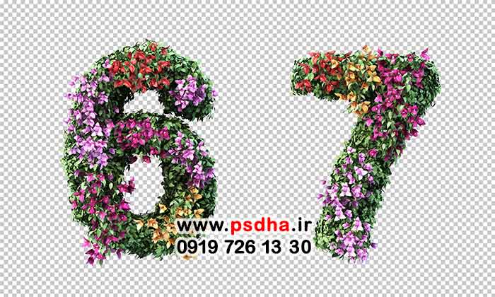 دکور استند اعداد گل آرایی لایه باز