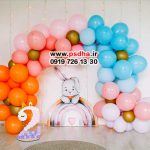 بک گراند بادکنک آرایی تولد کد 4507