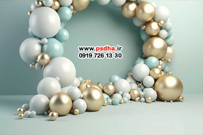 بک گراند بادکنک آرایی تولد