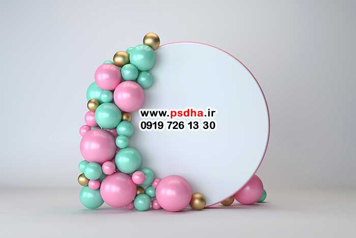 بک گراند بادکنک آرایی تولد