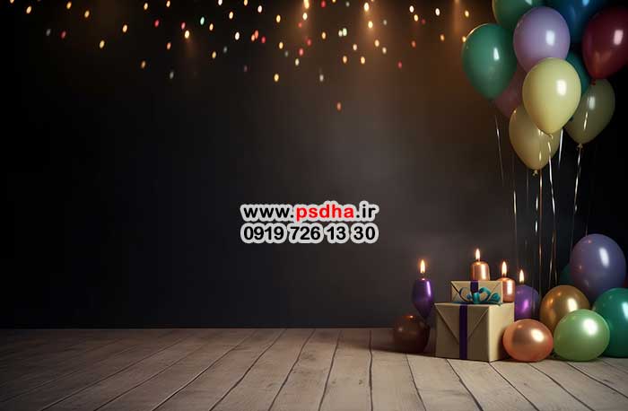 بکگراند تولد سه بعدی با کیفیت عالی