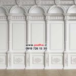 بک دراپ دیوار گچبری با کیفیت عالی مناسب چاپ کد 4515