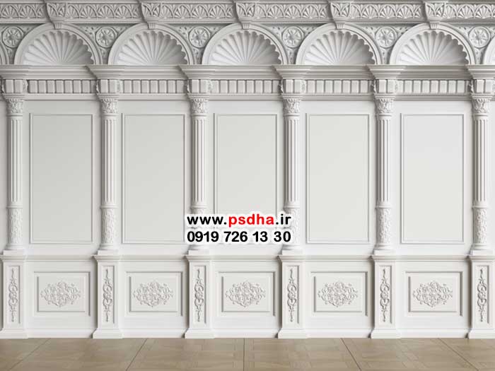 بک دراپ دیوار گچبری با کیفیت عالی