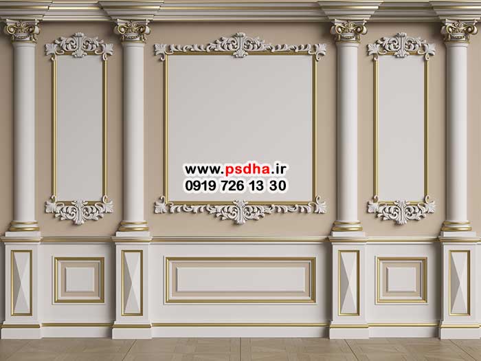 بک دراپ دیوار گچبری با کیفیت عالی