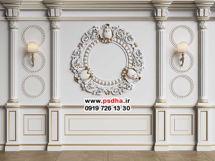 بک دراپ دیوار گچبری با کیفیت عالی
