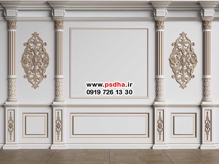 بک دراپ دیوار گچبری با کیفیت عالی