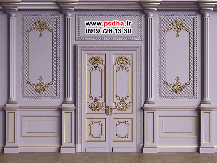 بک دراپ دیوار گچبری با کیفیت عالی
