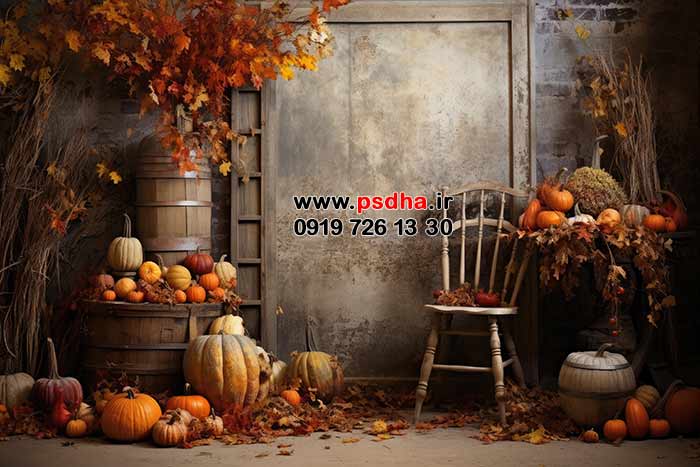 پس زمینه های پاییزی زیبا ، هالوین و طبیعت رنگارنگ پاییز