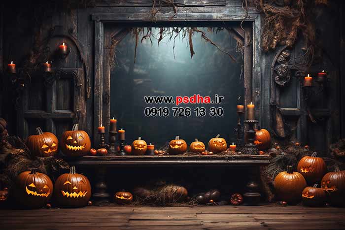 پس زمینه های پاییزی زیبا ، هالوین و طبیعت رنگارنگ پاییز