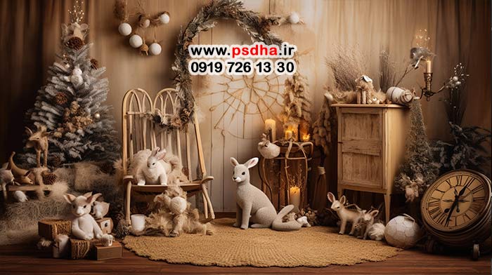 بکگراند کودک با تم تولد ، تدی ، بادکنک