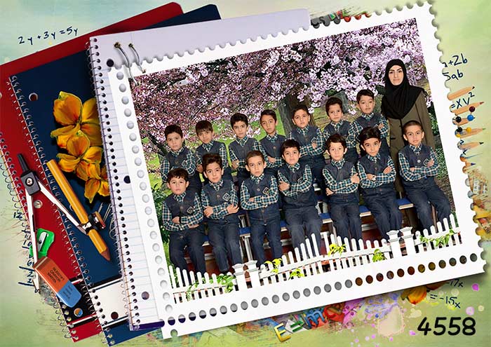 سه بکگراند مدرسه برای عکس دسته جمعی و تکی