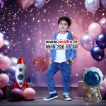 بکدراپ جدید با دکور پسرانه ی فضانورد کد 4573