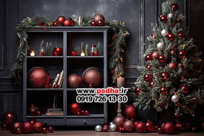 بک گراند جدید کریسمس با دکورهای متنوع