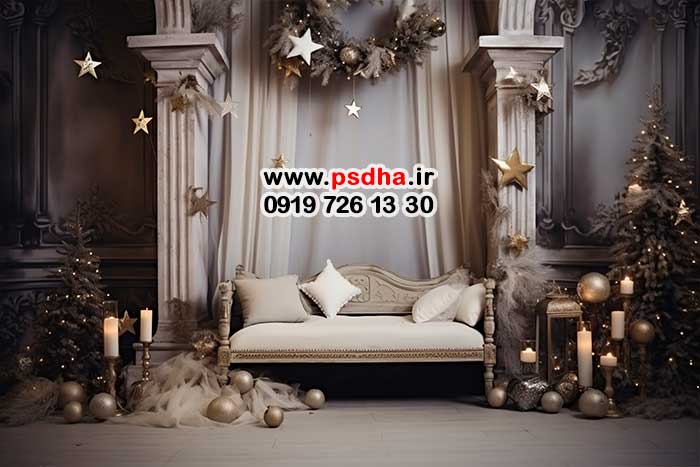بک گراند جدید کریسمس با دکورهای متنوع