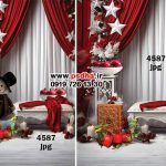 بکگراند زمستانی یلدا با دکور آدم برفی کد 4587