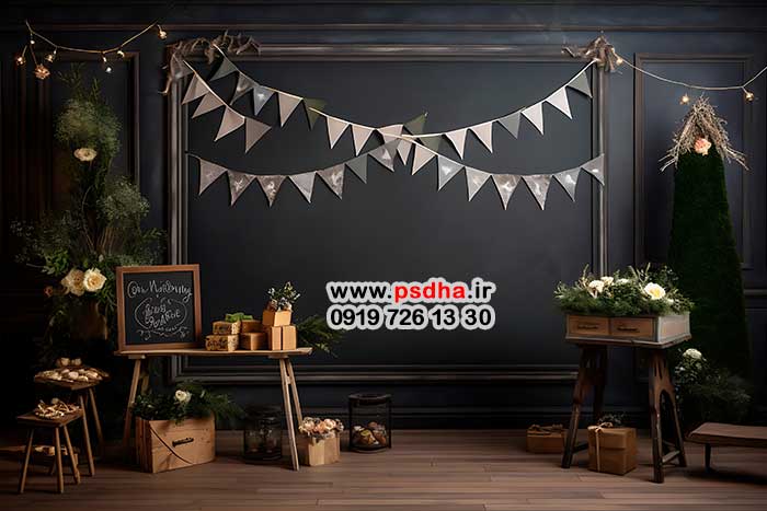 بک گراند تولد با زمینه ی تیره