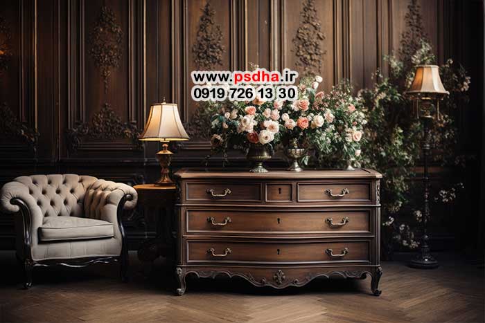 بک گراند تیره با دکورهای متنوع 