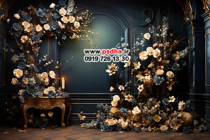 بک گراند تیره با دکورهای متنوع 