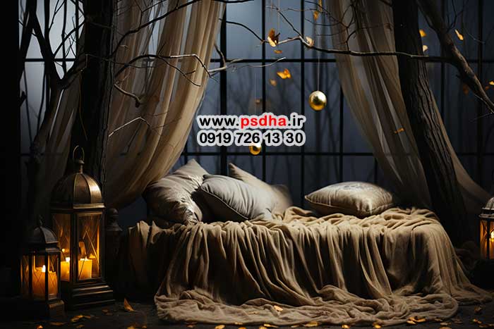 بک گراند تیره با دکورهای متنوع 