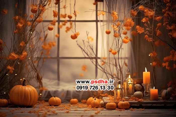 بک گراند پاییز و کدو