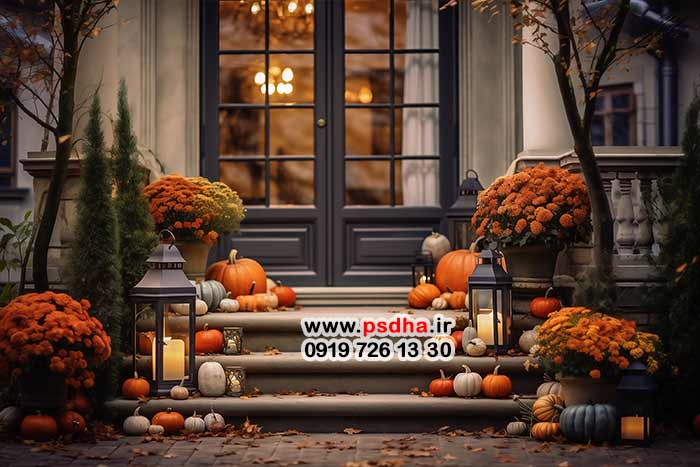 بک گراند پاییز و کدو