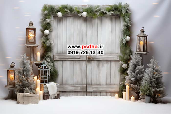 بکگراند کریسمس با دکورهای متنوع