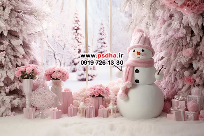 بکگراند کریسمس با دکورهای متنوع