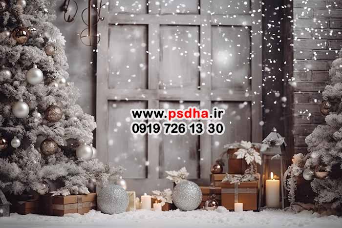 پس زمینه ی عکس زمستان و کریسمس 