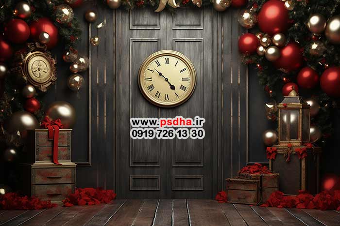 بک گراند کریسمس با دکورهای زیبا