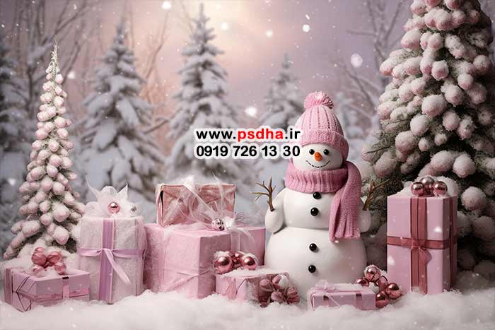 بک گراند کریسمس با دکورهای زیبا