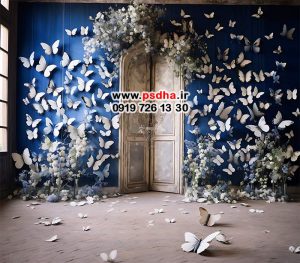 بک گراند با تم پروانه ها با کیفیت بالا