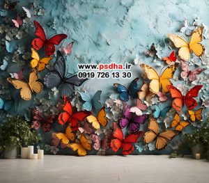 بک گراند با تم پروانه ها با کیفیت بالا