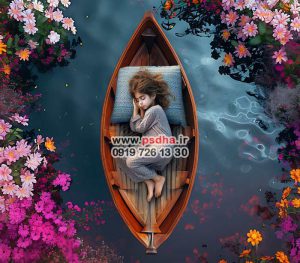 بک گراند قایق در دریاچه