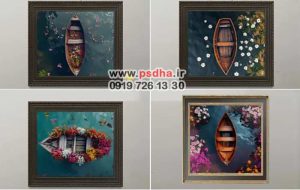 بک گراند قایق در دریاچه