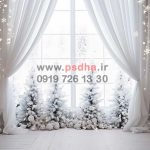 بکگراند زمستان و کریسمس جدید با دکورهای زیبا کد 4581